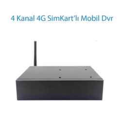 4 Kanal Dahili 4G Sim Kart Modüllü Arac Kayıt Cihazı